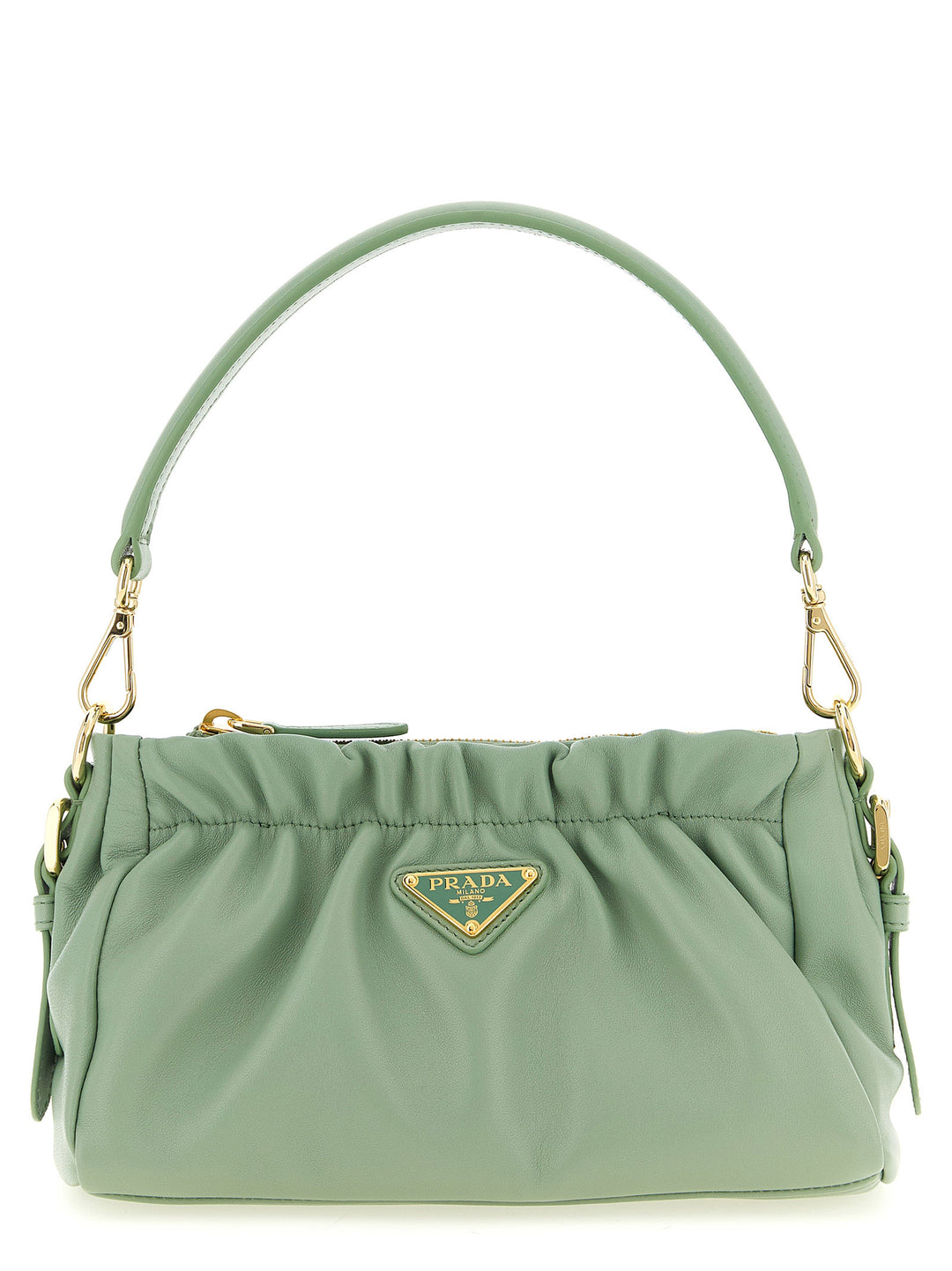 Prada Bicolor Lamb Leather Shoulder Bag