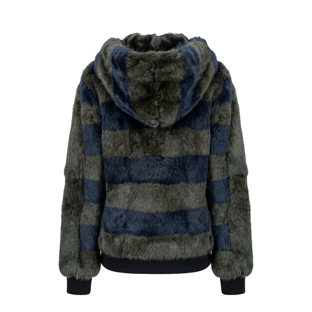 Mr&amp;Mrs Italy Green Rabbit Fur Women Jacket