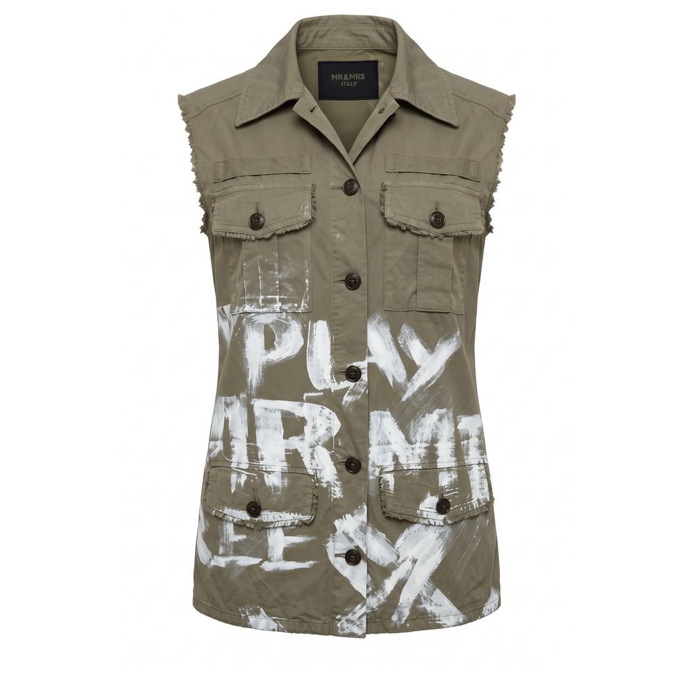 Mr&amp;Mrs Italy Green Cotton Women Jacket