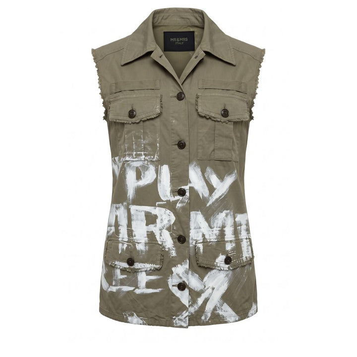 Mr&amp;Mrs Italy Green Cotton Women Jacket