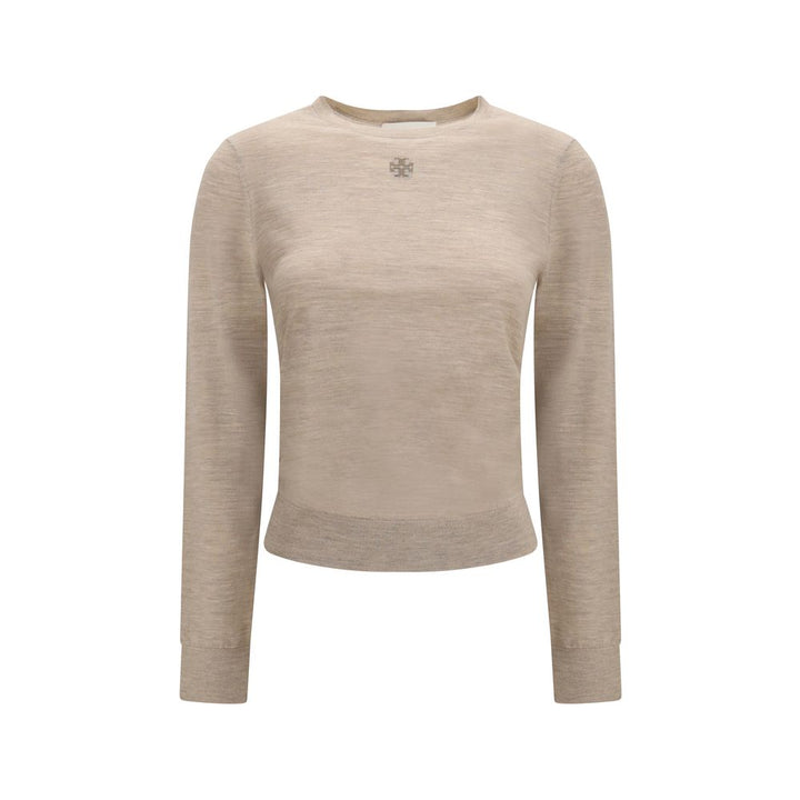 Tory Burch Beige Wool Oves Aries Sweatshirt