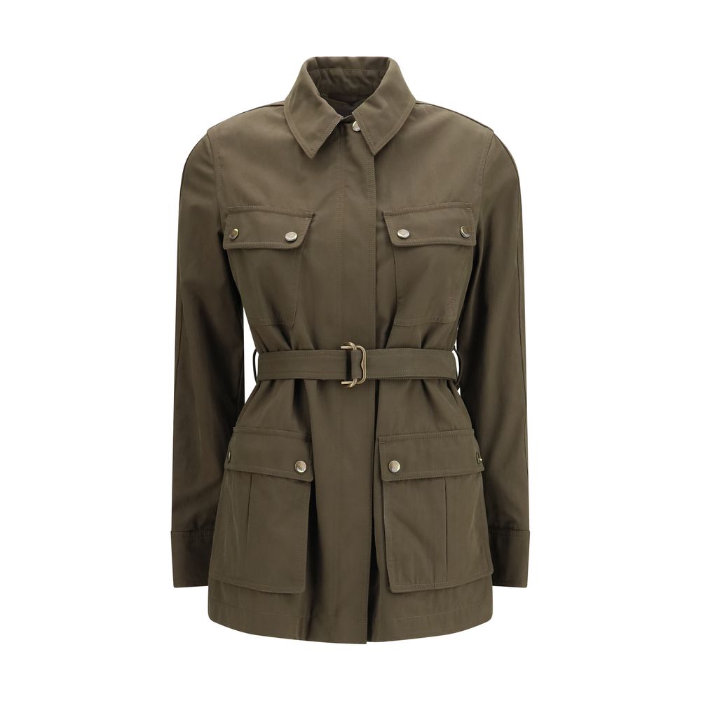Burberry Bicolor Cotton Full-Length Jacket