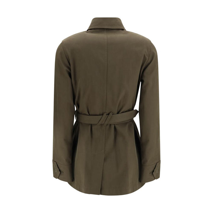 Burberry Bicolor Cotton Full-Length Jacket