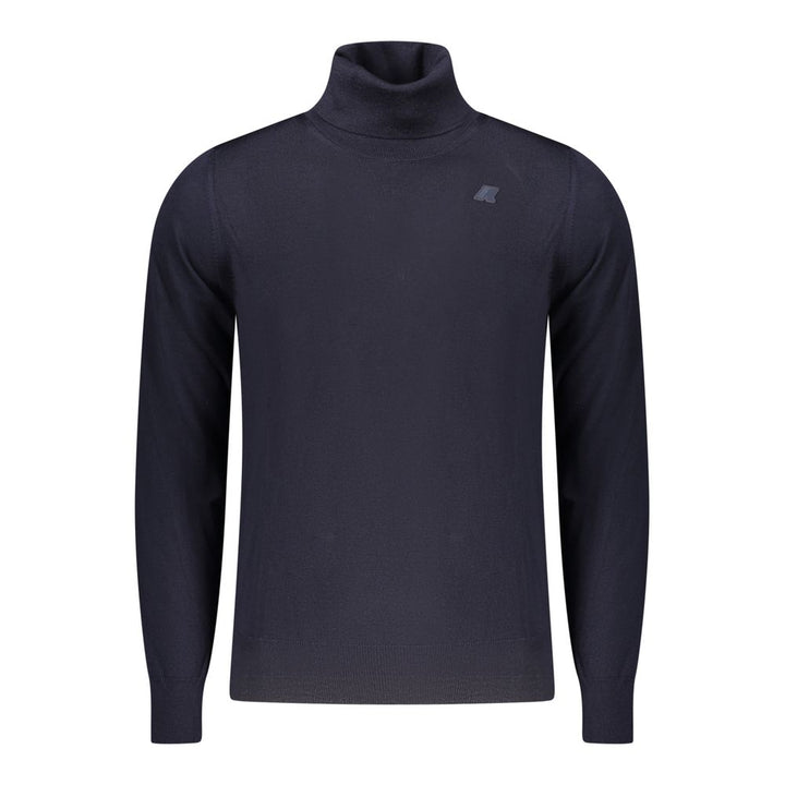 K-WAY Blue Wool Men Sweater