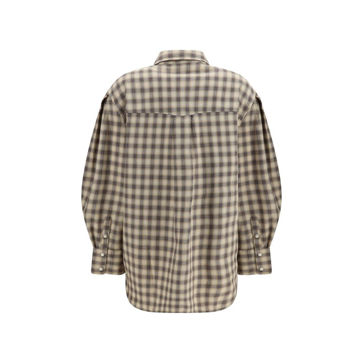 Ganni Beige Cotton Dress Shirt