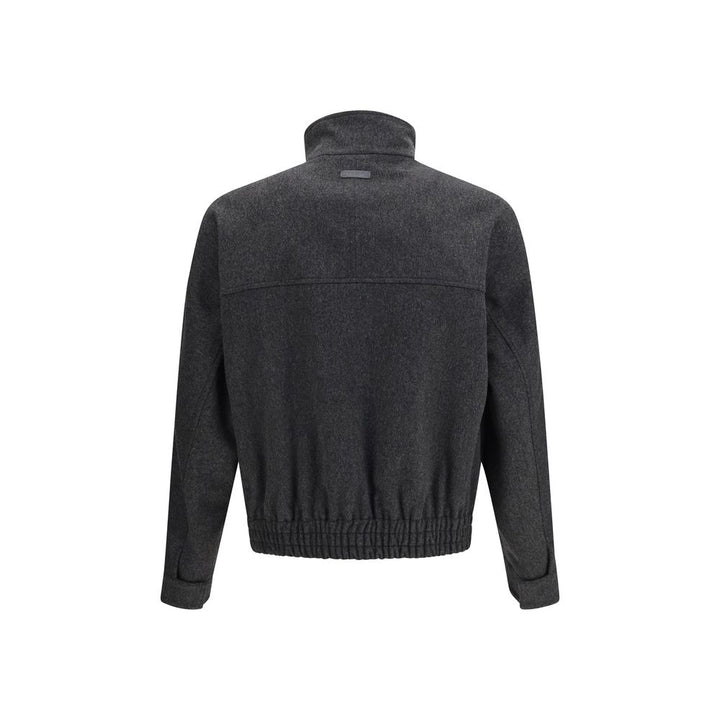 Lardini Gray Wool Oves Aries Bomber