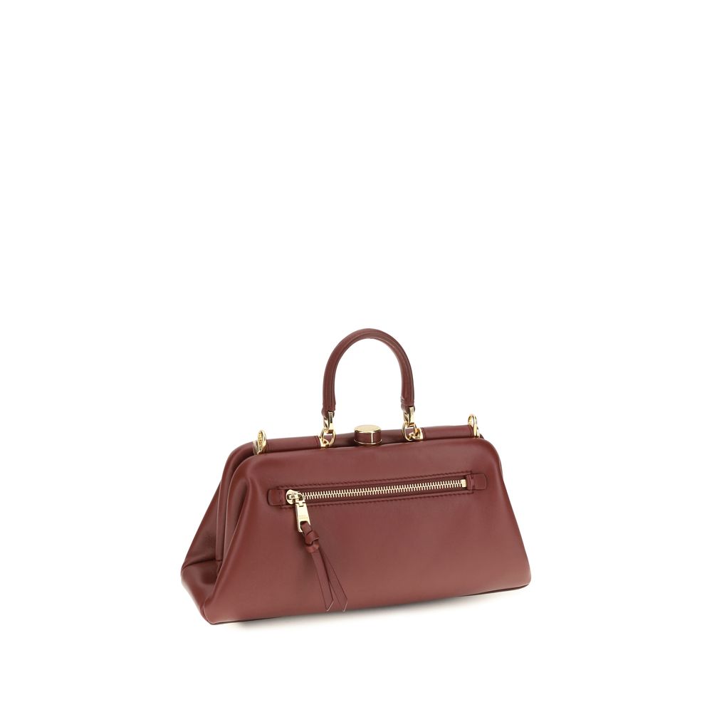 Dolce &amp; Gabbana Red Lamb Ovis Aries Handbag