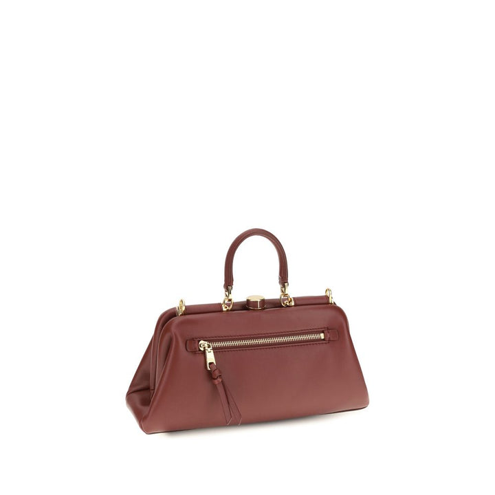 Dolce &amp; Gabbana Red Lamb Ovis Aries Handbag