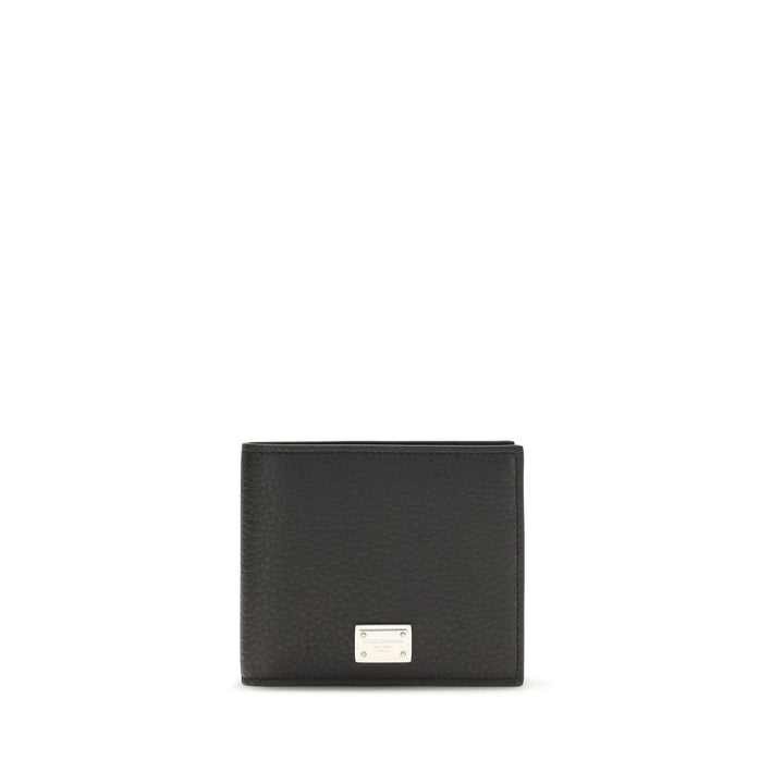 Dolce &amp; Gabbana Black Calf Leather Bos Taurus Wallet