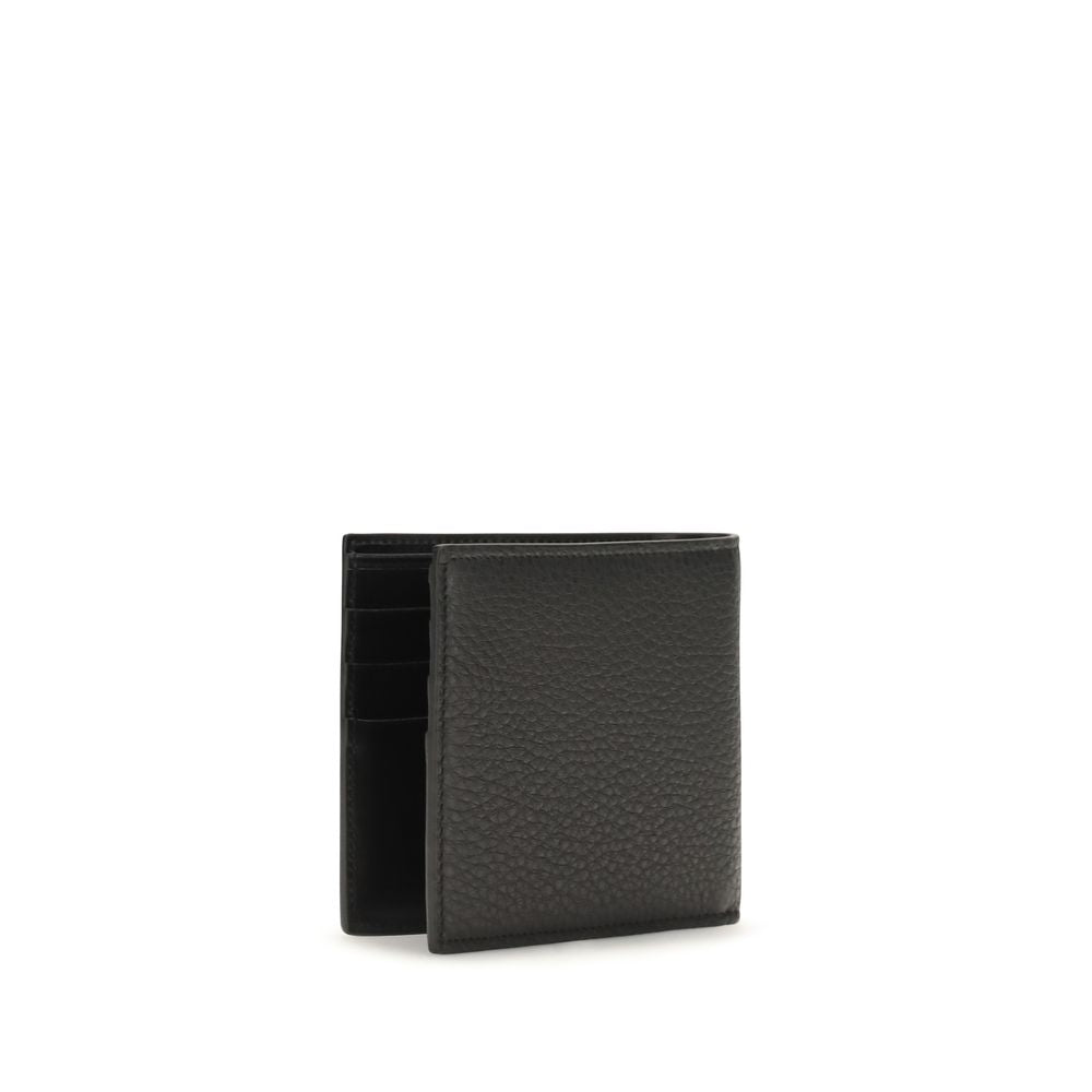 Dolce &amp; Gabbana Black Calf Leather Bos Taurus Wallet