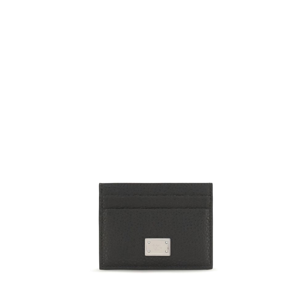 Dolce &amp; Gabbana Black Calf Leather Bos Taurus Wallet