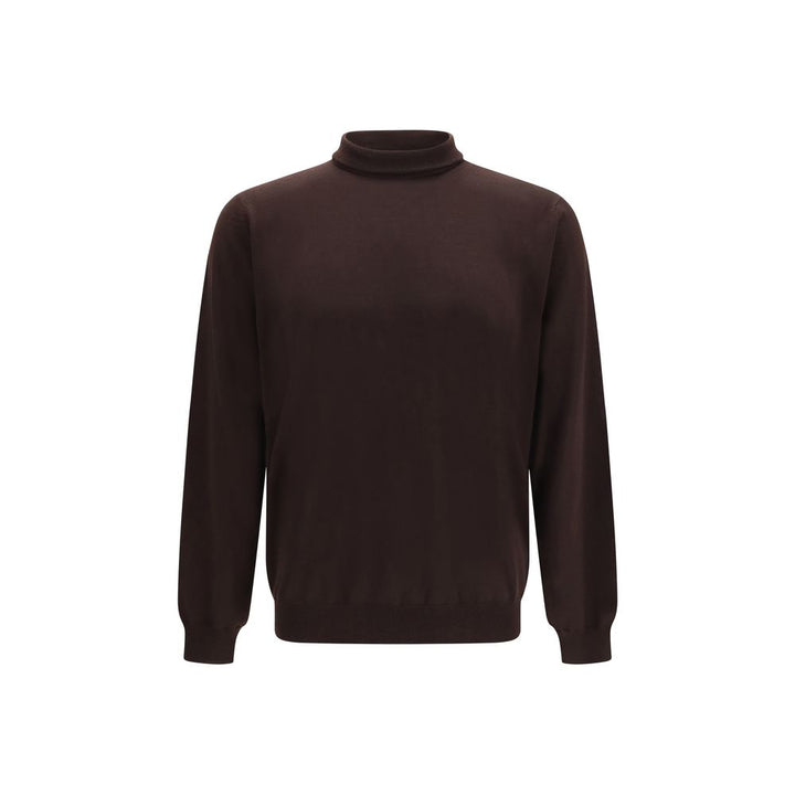 Lardini Brown Wool Oves Aries Sweatshirt