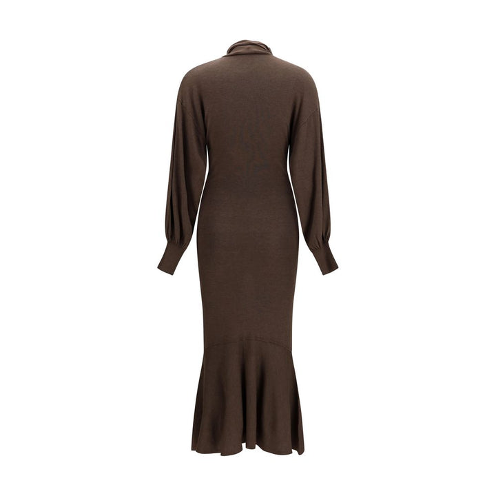 Jacquemus Brown Silk Casual Dress