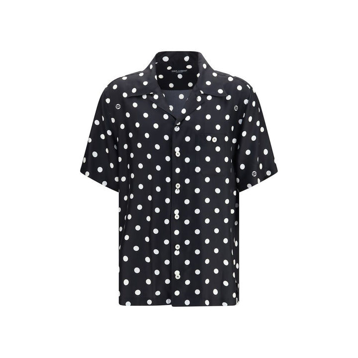 Dolce &amp; Gabbana Black Silk Pattern Shirt
