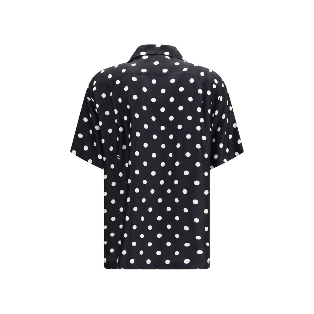 Dolce &amp; Gabbana Black Silk Pattern Shirt