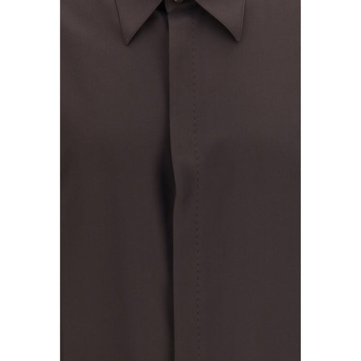 Dolce &amp; Gabbana Brown Silk Shirt