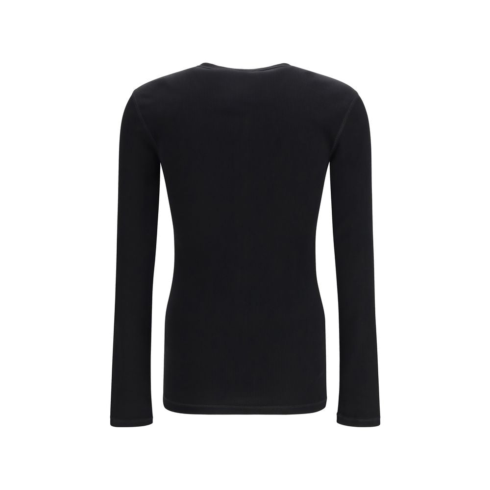 Dolce &amp; Gabbana Black Cotton Long Sleeve T-Shirt