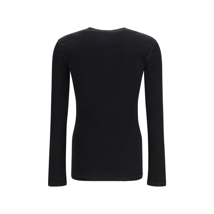 Dolce &amp; Gabbana Black Cotton Long Sleeve T-Shirt