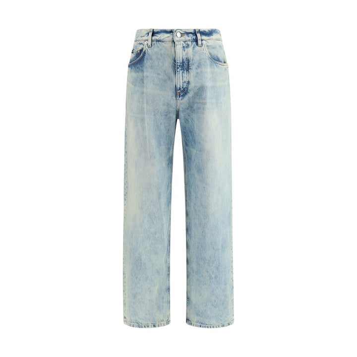 Dolce &amp; Gabbana Blue Cotton Relaxed Fit Jeans
