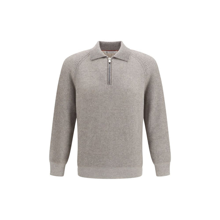 Brunello Cucinelli Gray Cashmere Sweatshirt