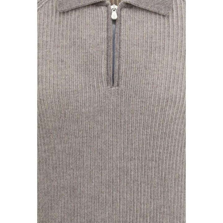 Brunello Cucinelli Gray Cashmere Sweatshirt