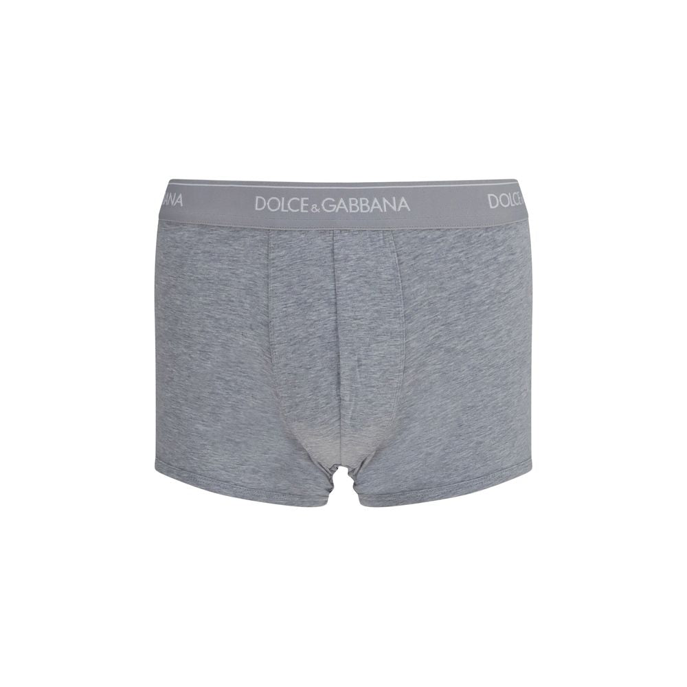 Dolce &amp; Gabbana Gray Cotton Boxers
