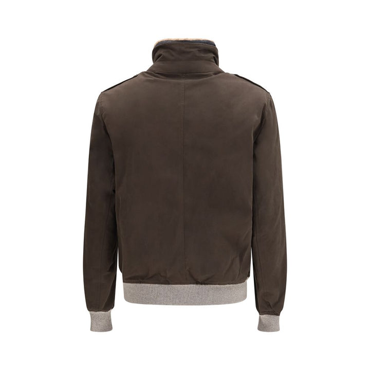 Brunello Cucinelli Brown Cotton Bomber