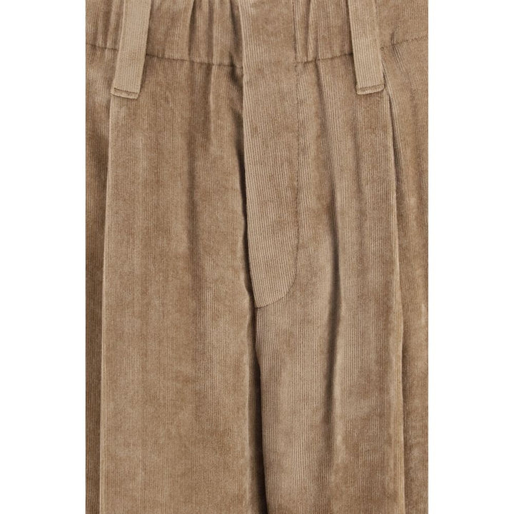Brunello Cucinelli Brown Viscose Casual Pants