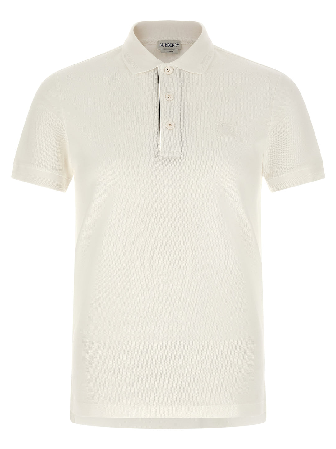Burberry White Cotton Polo Shirt