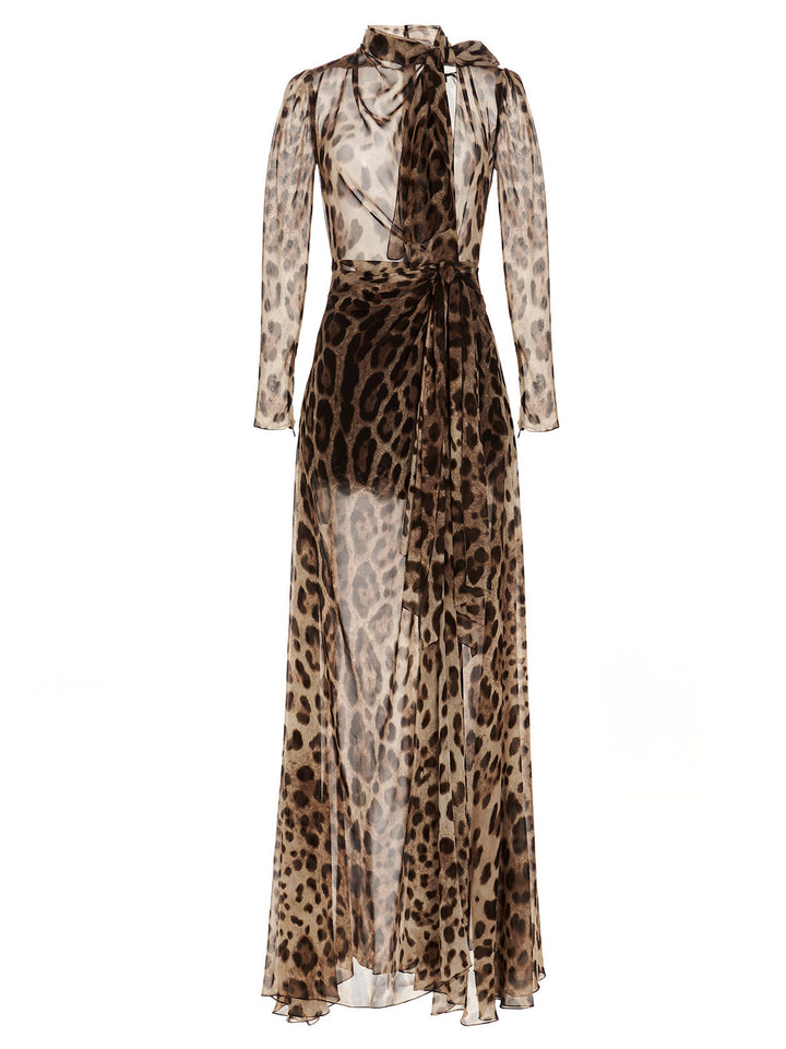 Dolce &amp; Gabbana Brown Silk Casual Dress