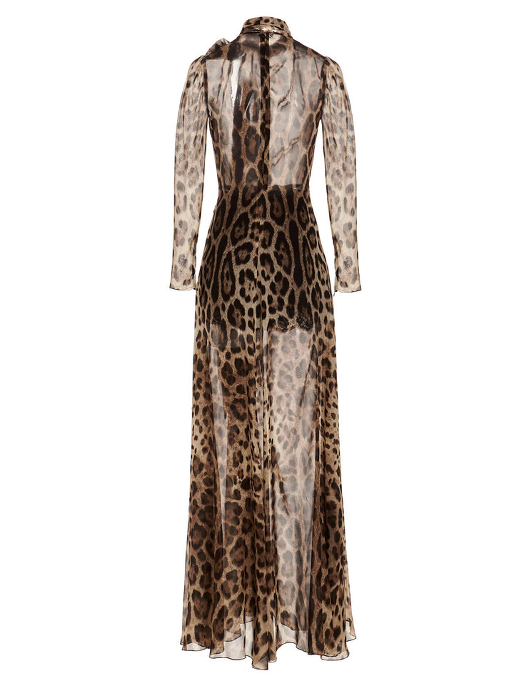 Dolce &amp; Gabbana Brown Silk Casual Dress