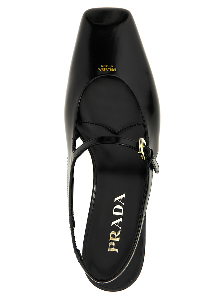 Prada Black Calfskin Ballet Flats