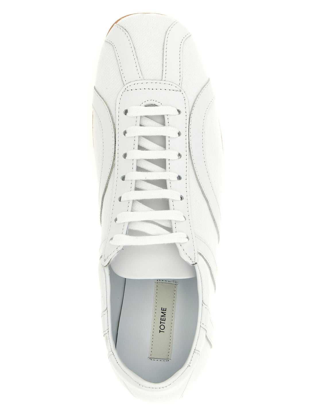 TOTEME White Recycled Cotton Low Top Sneakers