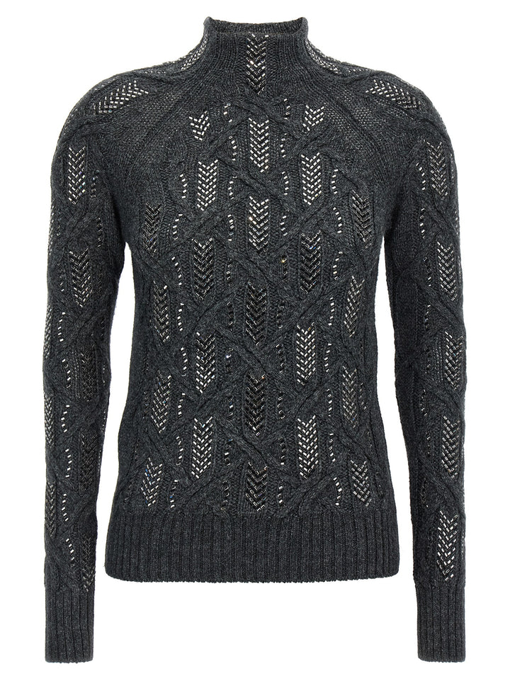 Ermanno Scervino Gray Virgin Wool Cardigan