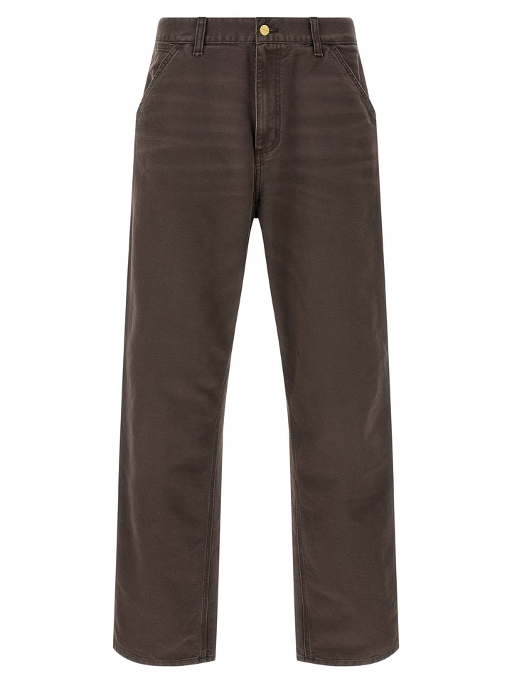 Carhartt Wip Brown Organic Cotton Casual Pants