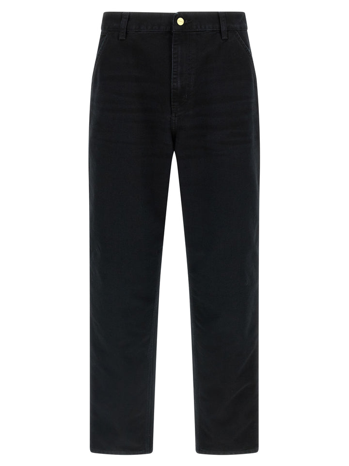 Carhartt Wip Black Organic Cotton Straight-Leg Jeans