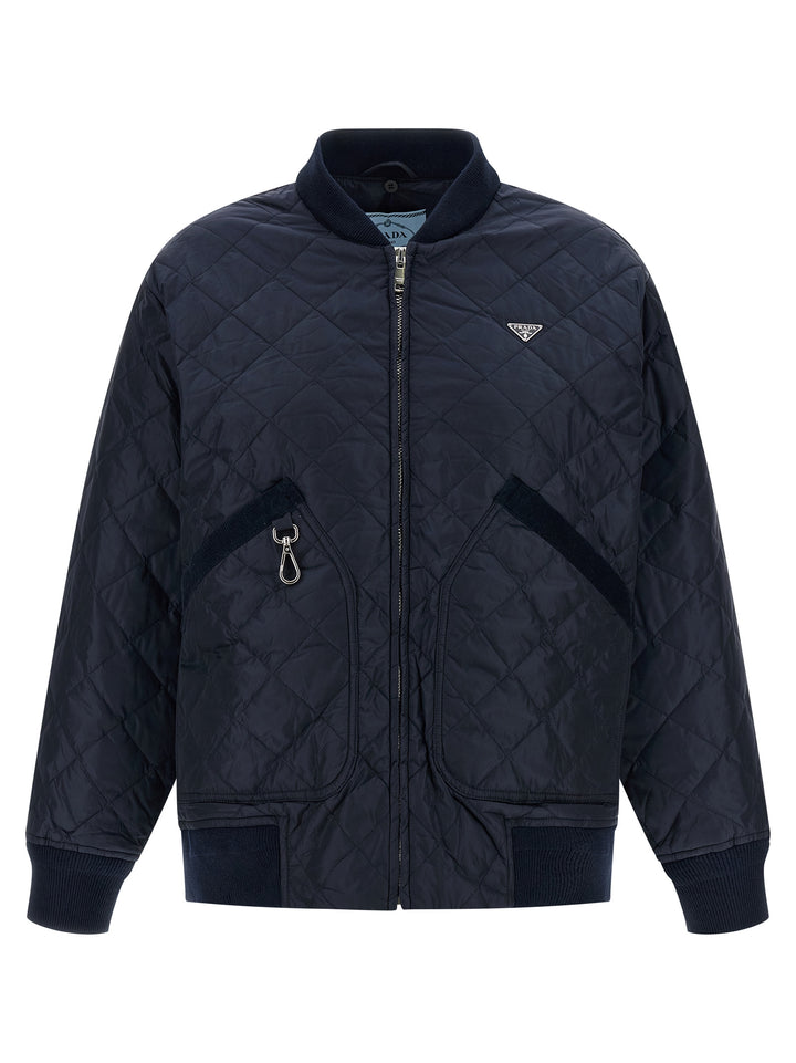 Prada Blue Recycled Polyamide Bomber
