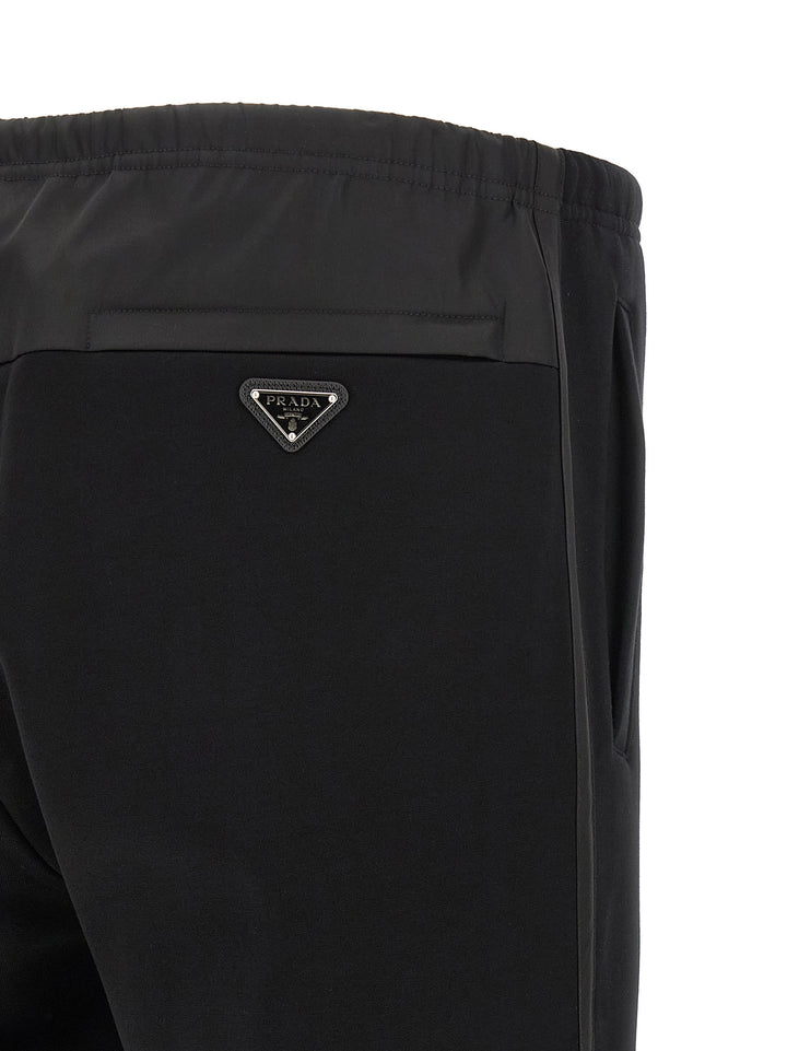 Prada Black Cotton Joggers (Workout Pants)