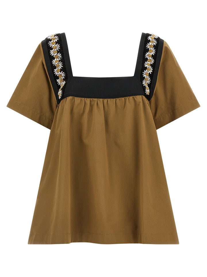 Prada Beige Cotton Blouse