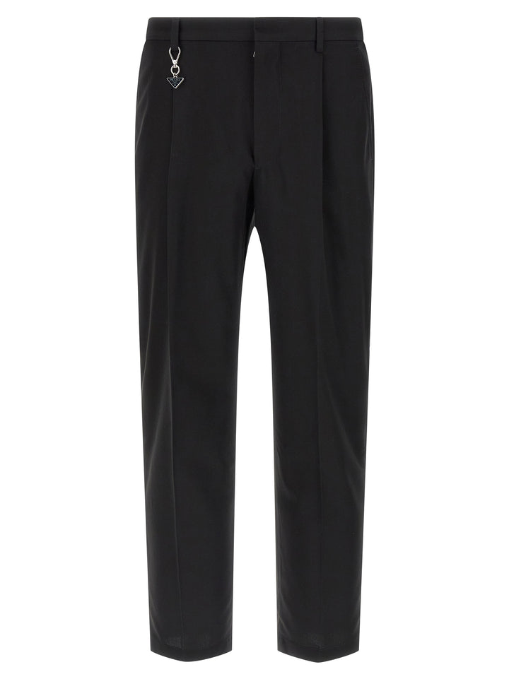 Prada Black Cotton Casual Pants