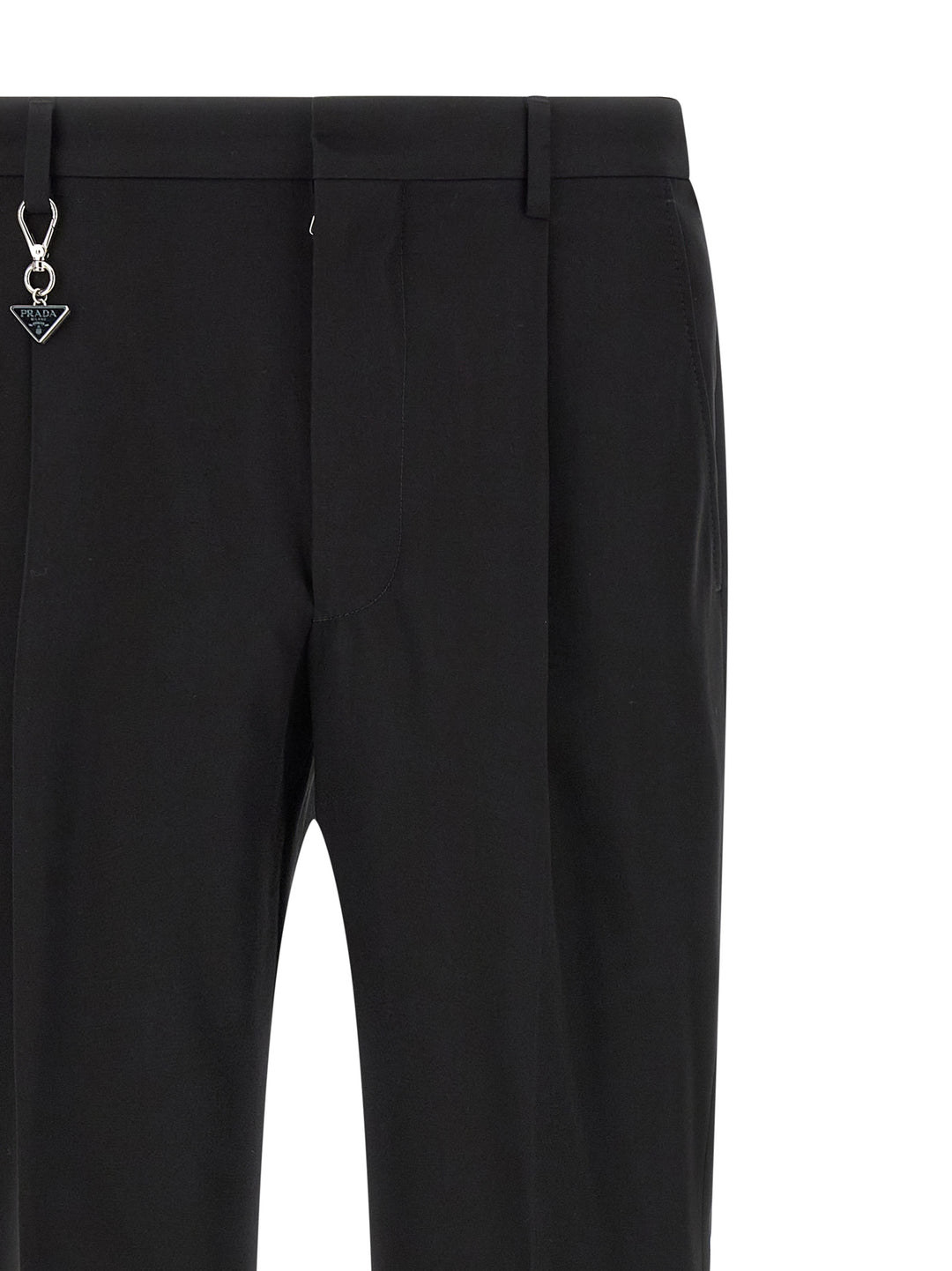 Prada Black Cotton Casual Pants