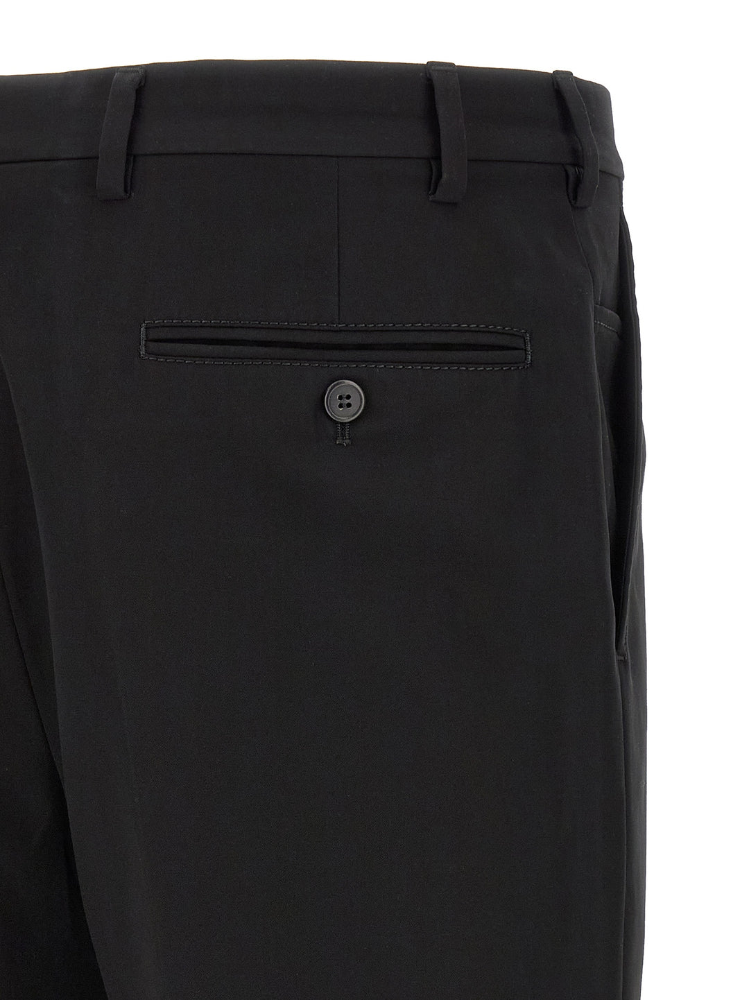 Prada Black Cotton Casual Pants