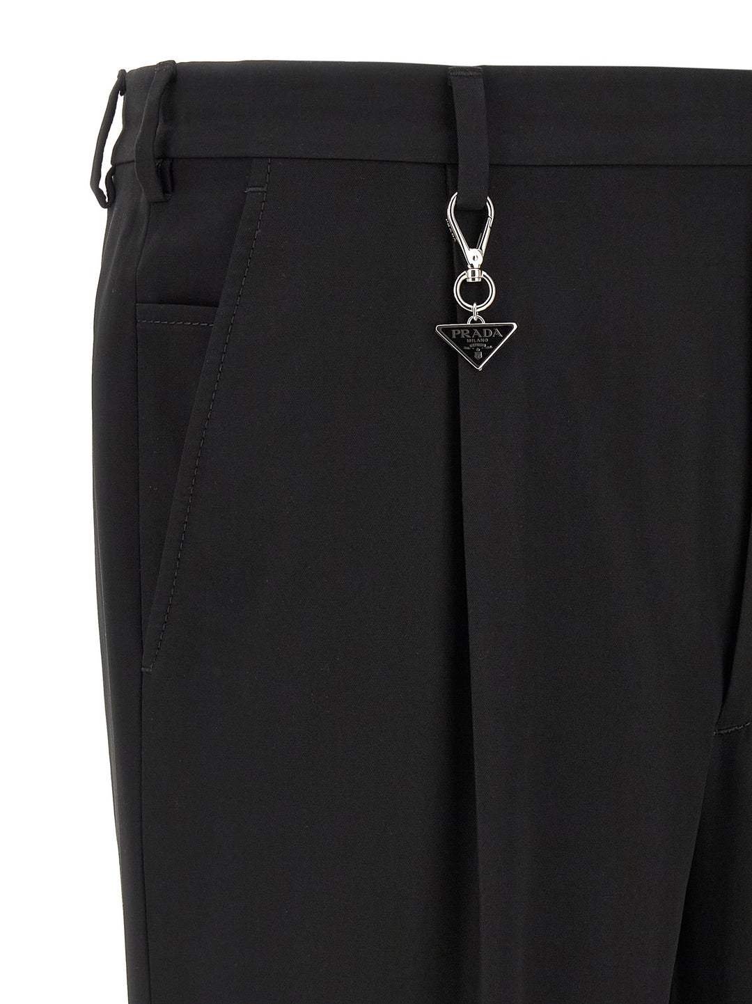Prada Black Cotton Casual Pants