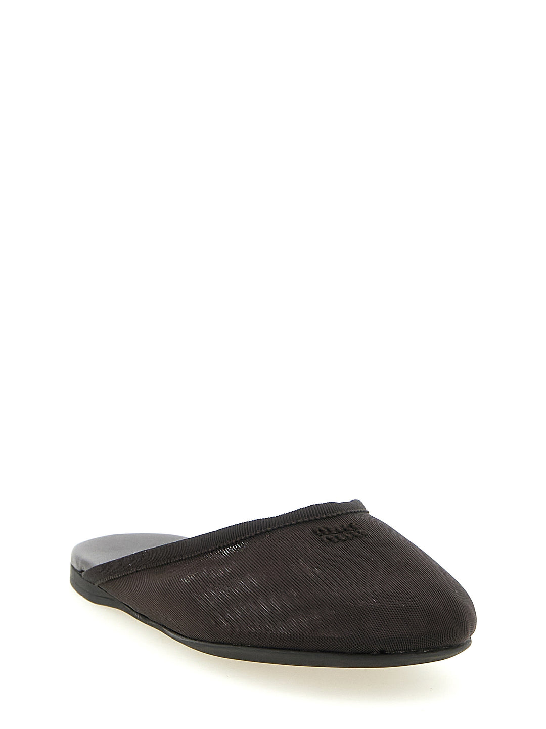 Miu Miu Black Recycled Polyester Flats