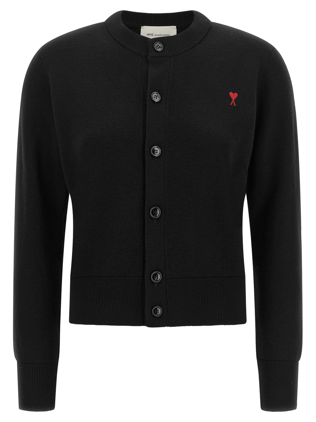 Ami Paris Black Wool Cardigan
