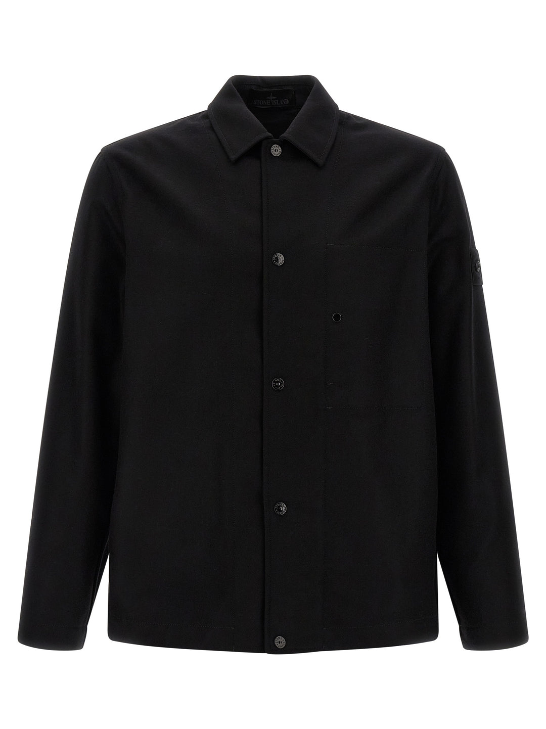 Stone Island Black Virgin Wool Blouse