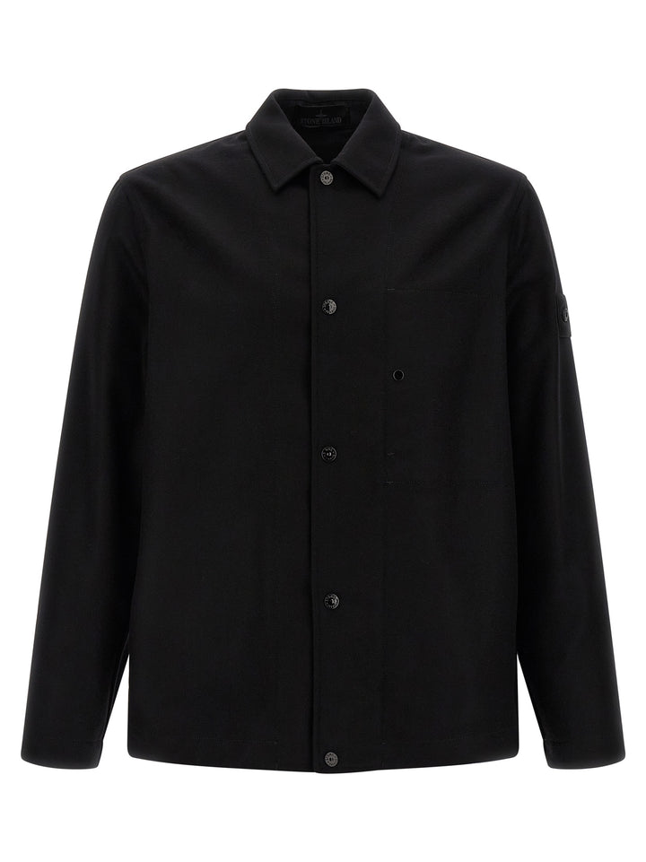 Stone Island Black Virgin Wool Blouse