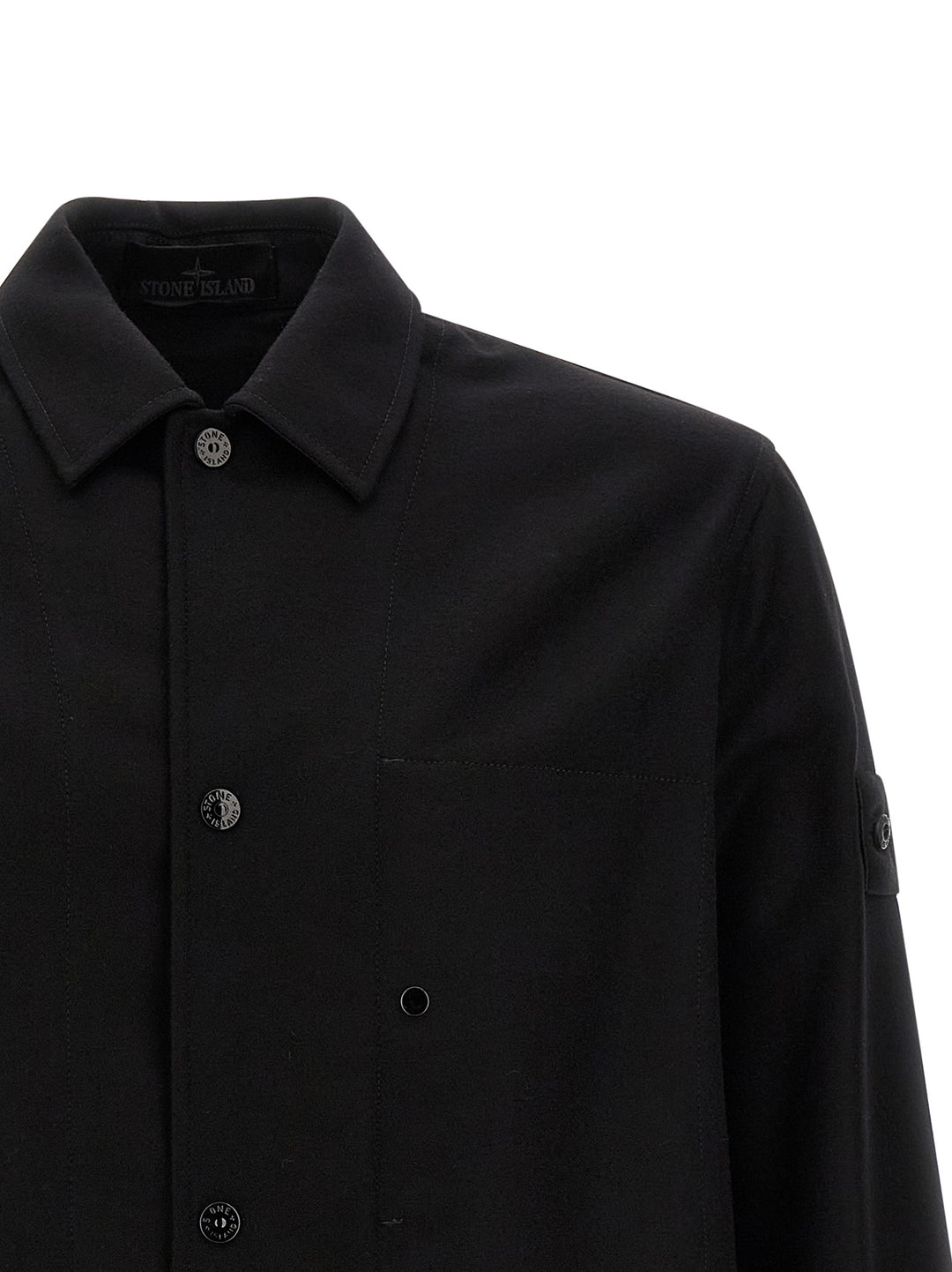 Stone Island Black Virgin Wool Blouse