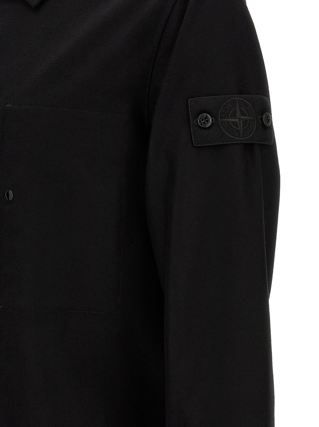 Stone Island Black Virgin Wool Blouse