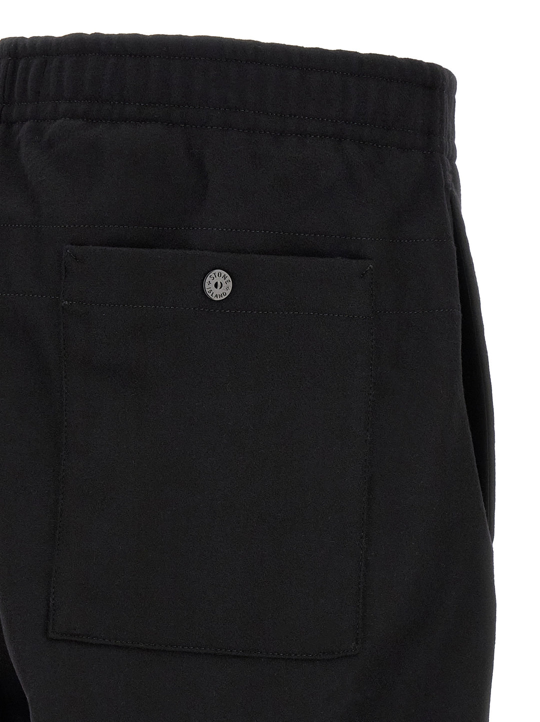Stone Island Black Virgin Wool Cargo Pants